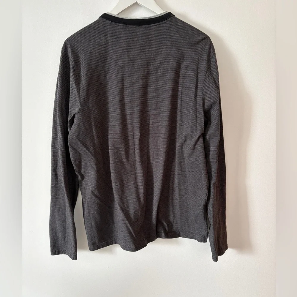 GUESS Charcoal Long Sleeve Henley Shirt - Picture 4 of 9